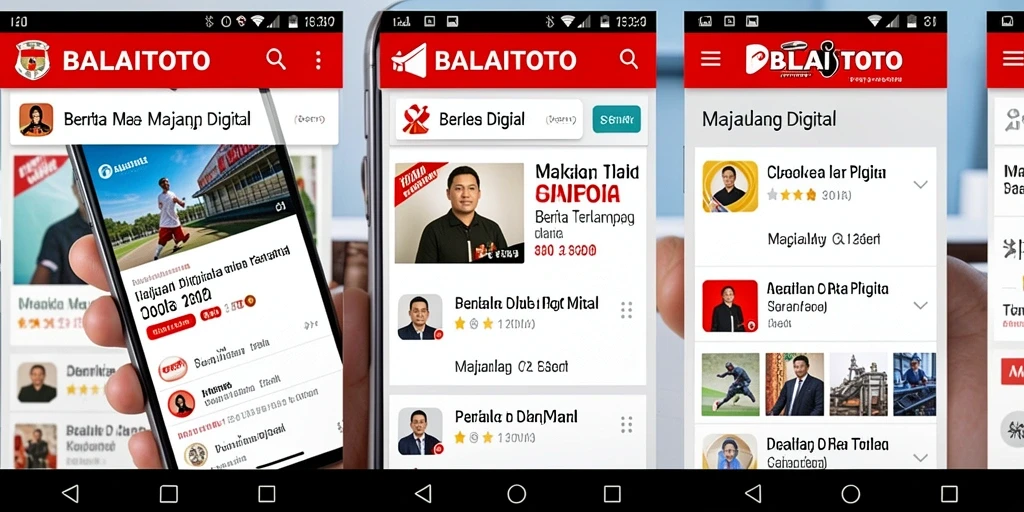 Tampilan antarmuka aplikasi Majalah Digital BALAITOTO.