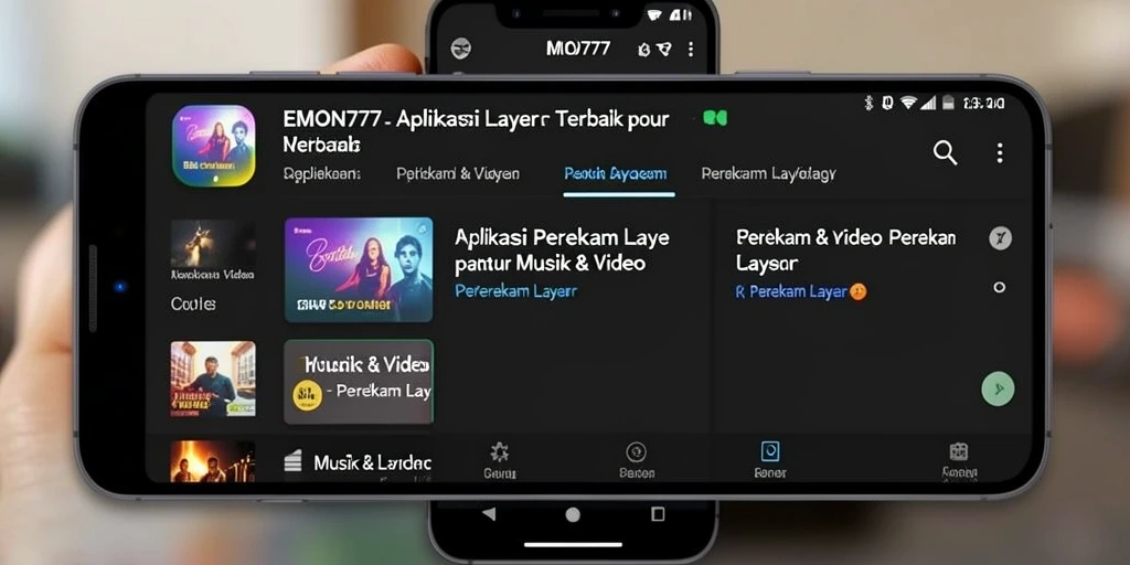 Tampilan antarmuka EMON777 saat merekam layar dengan fitur perekaman.