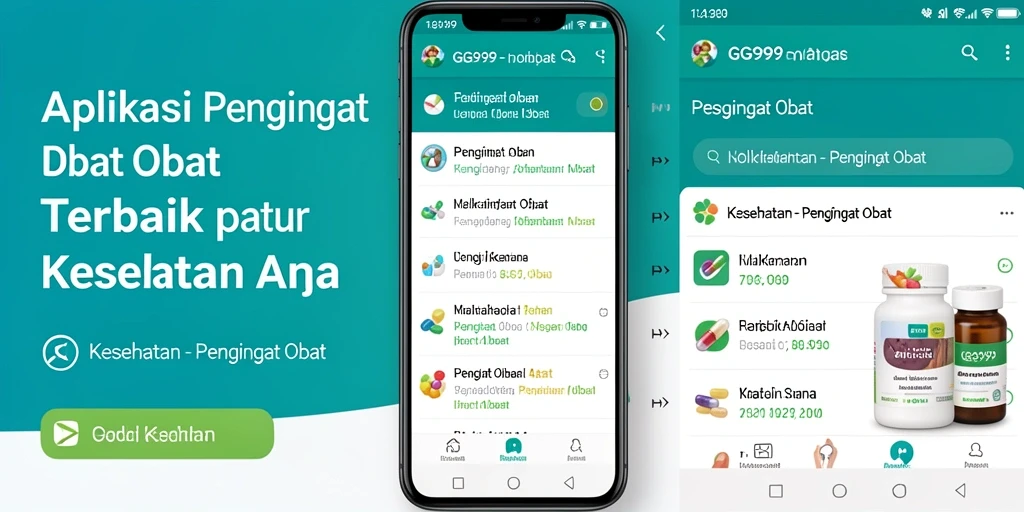 Tampilan antarmuka GG999 dengan pengingat obat yang jelas dan mudah diakses.