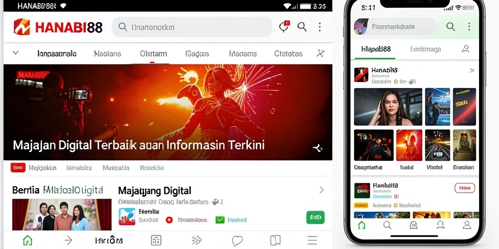 Screenshot utama aplikasi HANABI88 menampilkan antarmuka pengguna yang menarik.