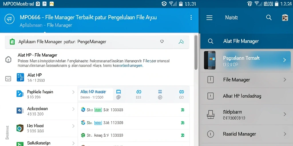 Antarmuka sederhana dan intuitif dari MPO666 sebagai File Manager.
