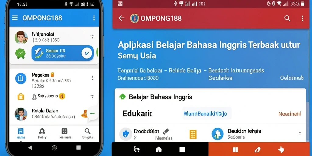 Tampilan antarmuka OMPONG188 untuk Belajar Bahasa Inggris yang intuitif.
