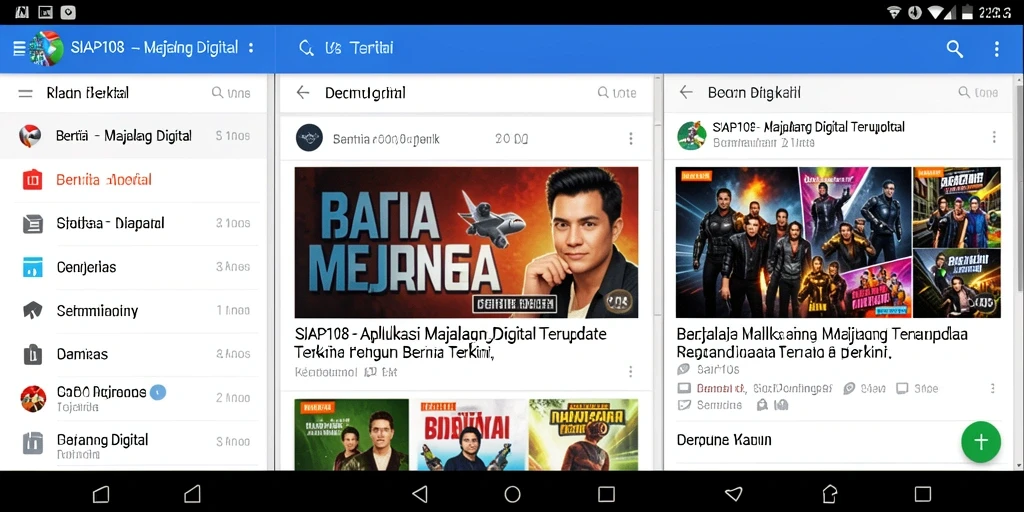 Tampilan antarmuka menarik dari aplikasi Majalah Digital SIAP108.