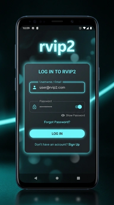 Tampilan halaman login rvip2