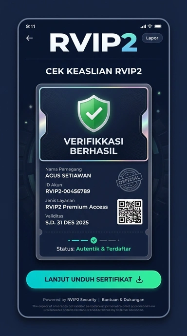 Tampilan kanal resmi rvip2